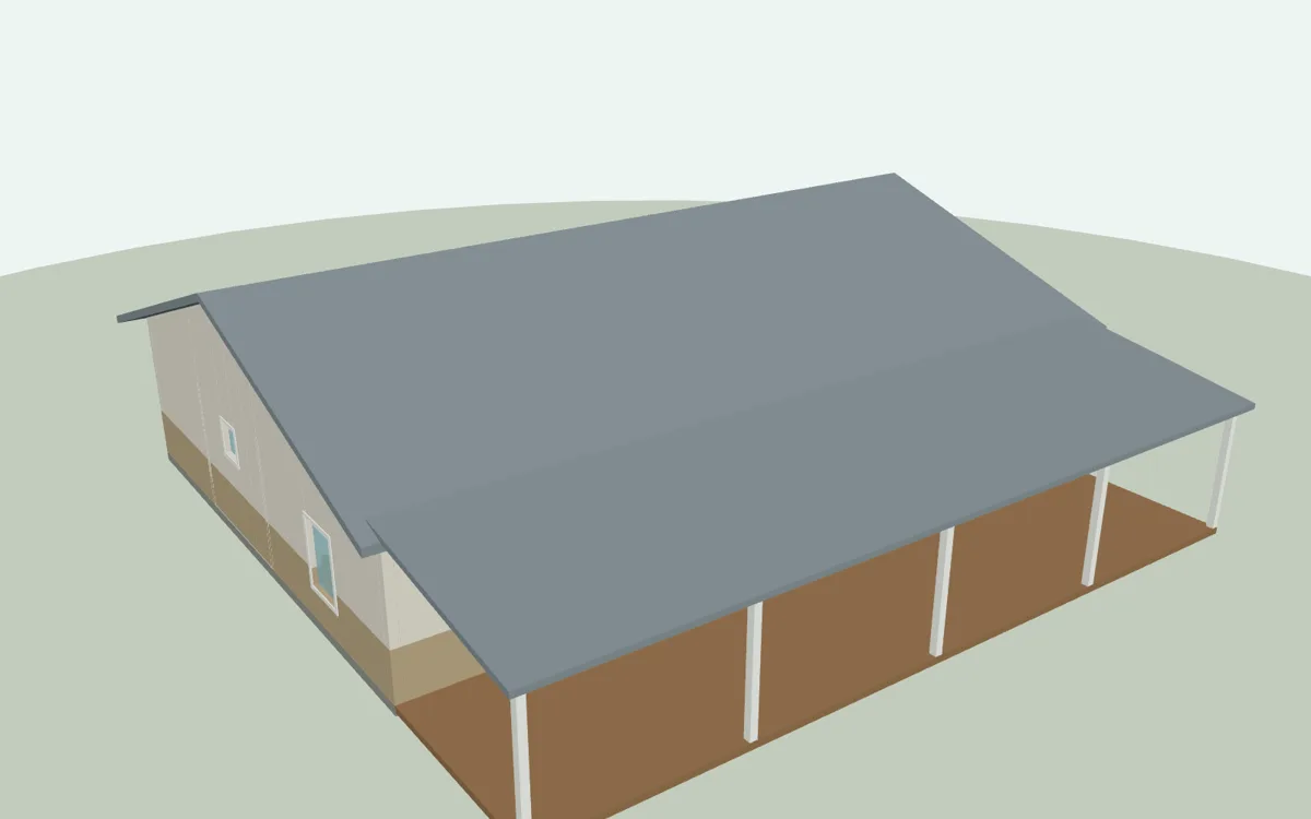 The Mesquite 3D rendering, front view
